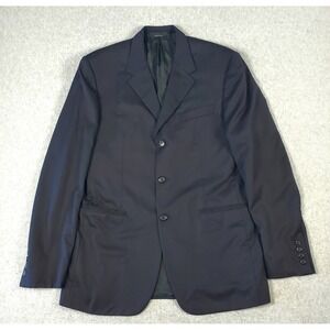 Prada Mens 3 Button Blazer Jacket Made in Italy Black Textured Sport Coat US 44l
